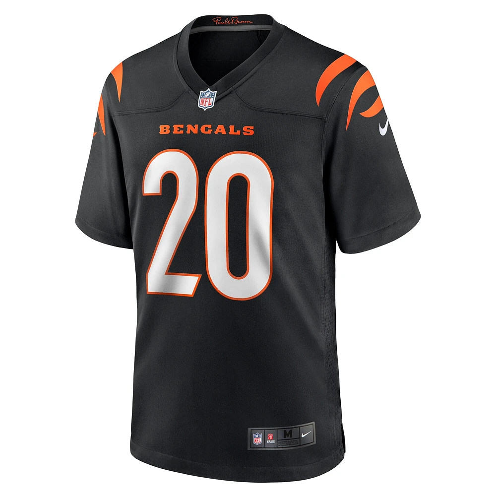 Maillot de match l'équipe Nike DJ Turner pour hommes, noir, Cincinnati Bengals