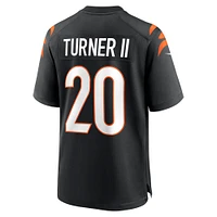 Maillot de match l'équipe Nike DJ Turner pour hommes, noir, Cincinnati Bengals