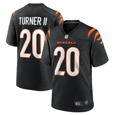 Maillot de match l'équipe Nike DJ Turner pour hommes, noir, Cincinnati Bengals