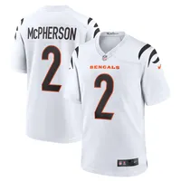 Maillot de joueur match Nike Evan McPherson des Bengals Cincinnati blanc pour homme