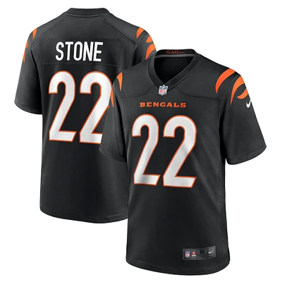 Maillot de match Nike Geno Stone noir pour hommes des Bengals Cincinnati