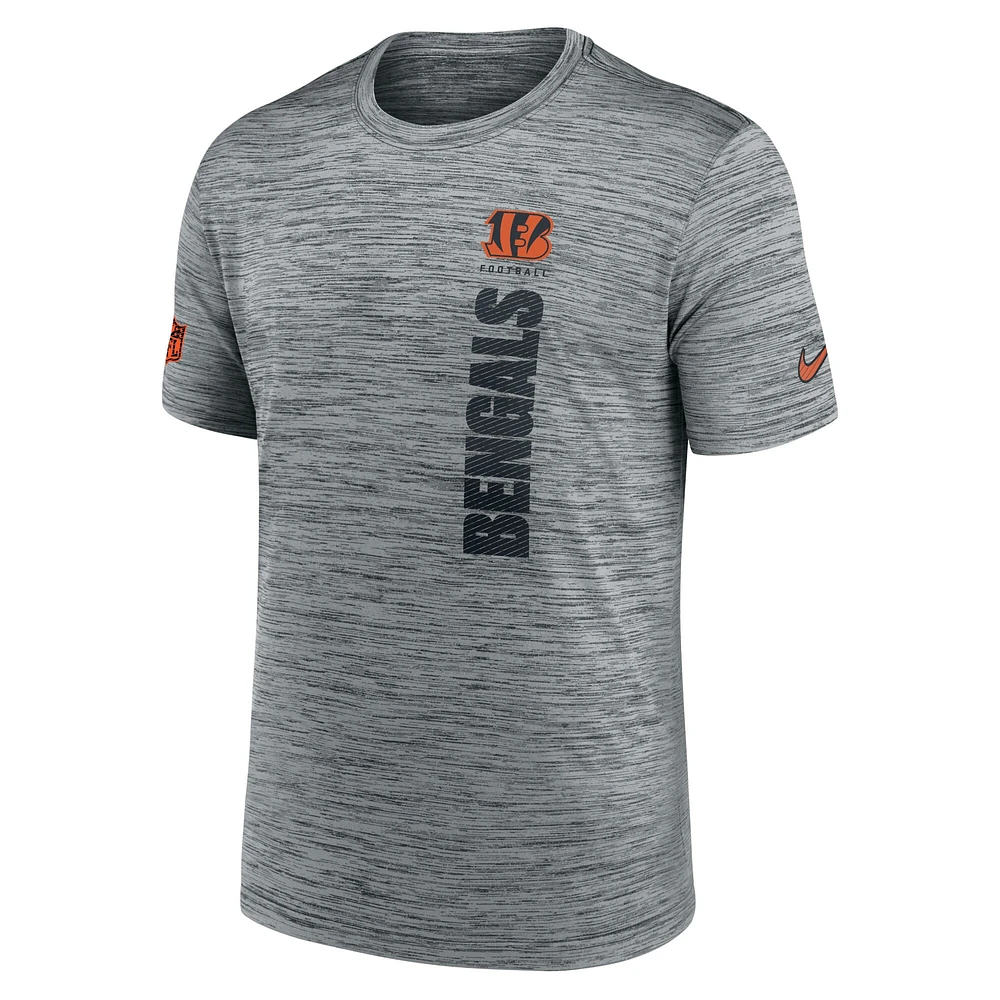 Men's Nike Gray Cincinnati Bengals Sideline Velocity Performance T-Shirt