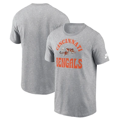 Men's Nike Heather Gray Cincinnati Bengals Rewind Groove Essential T-Shirt