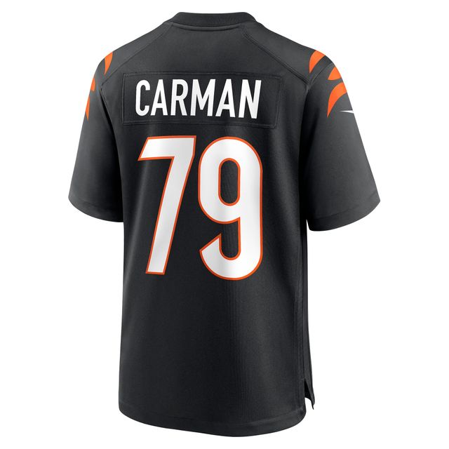 Maillot de match Nike Jackson Carman pour hommes, noir, Cincinnati Bengals