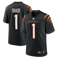 Men's Nike Ja'Marr Chase Black Cincinnati Bengals Game Jersey