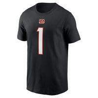 Men's Nike Ja'Marr Chase Black Cincinnati Bengals Player Name & Number T-Shirt