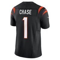 Maillot Nike Ja'Marr Chase noir pour homme des Bengals de Cincinnati Vapor F.U.S.E. Limited