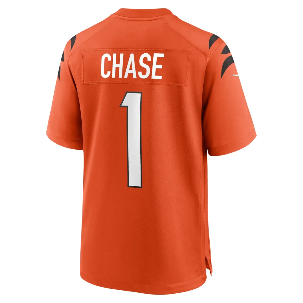 Maillot de match alternatif Nike Ja'Marr Chase orange pour hommes des Bengals Cincinnati