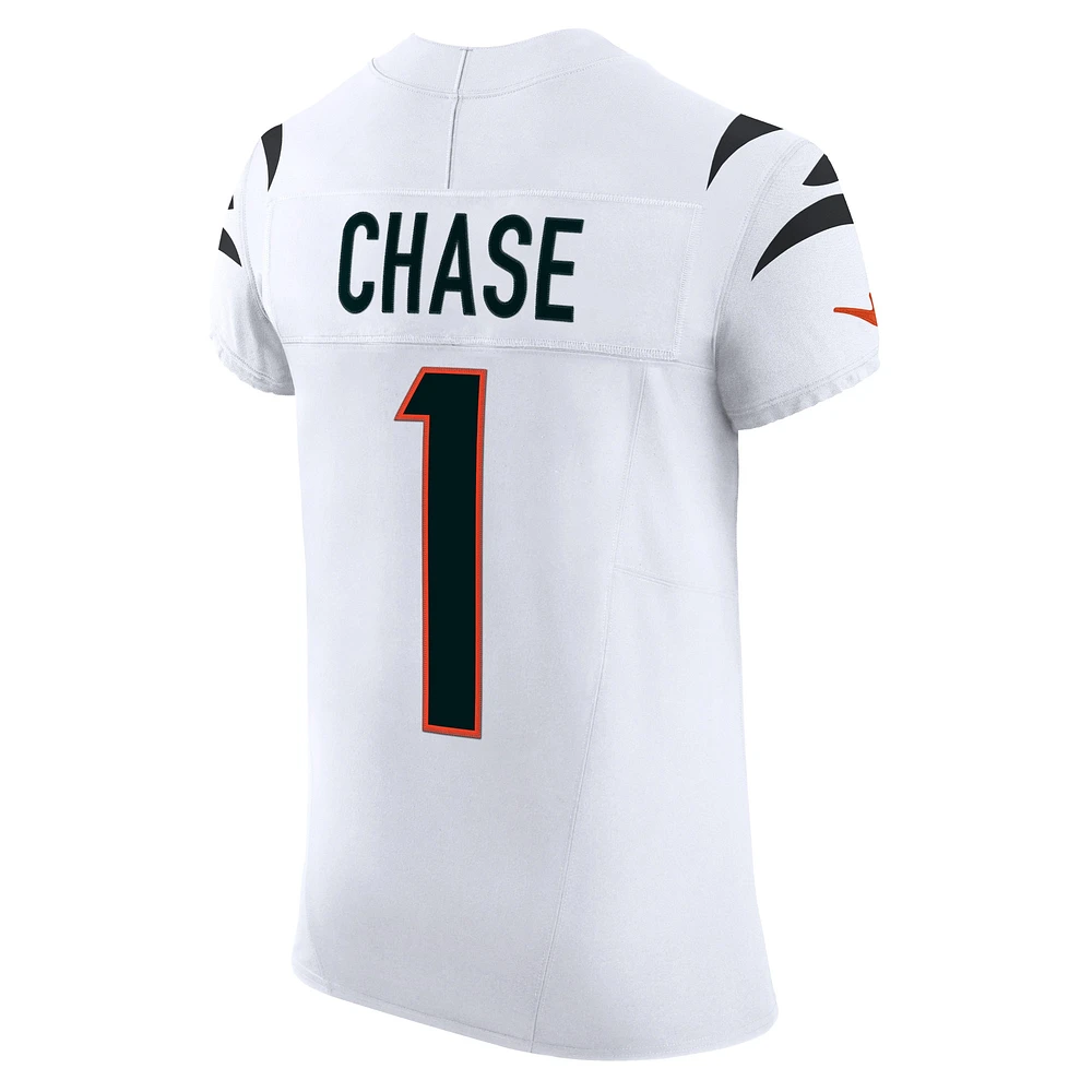 Men's Nike Ja'Marr Chase White Cincinnati Bengals  Vapor F.U.S.E. Elite Jersey