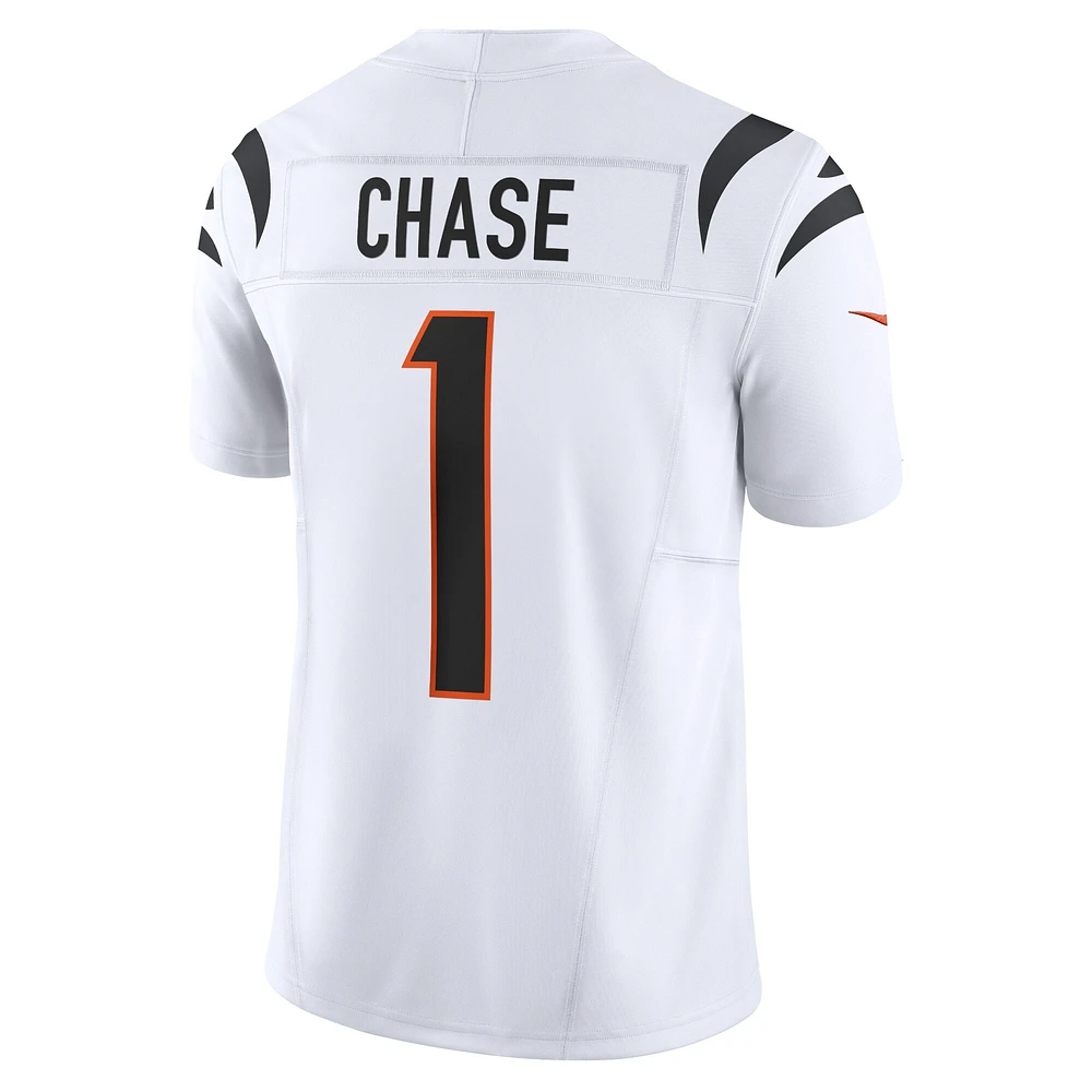 Nike Ja'Marr Chase pour homme Blanc Cincinnati Bengals Vapor F.U.S.E. Maillot limité