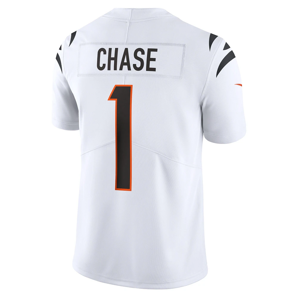 maillot Nike Ja'Marr Chase pour hommes, blanc, Cincinnati Bengals Vapor Untouchable Limited,