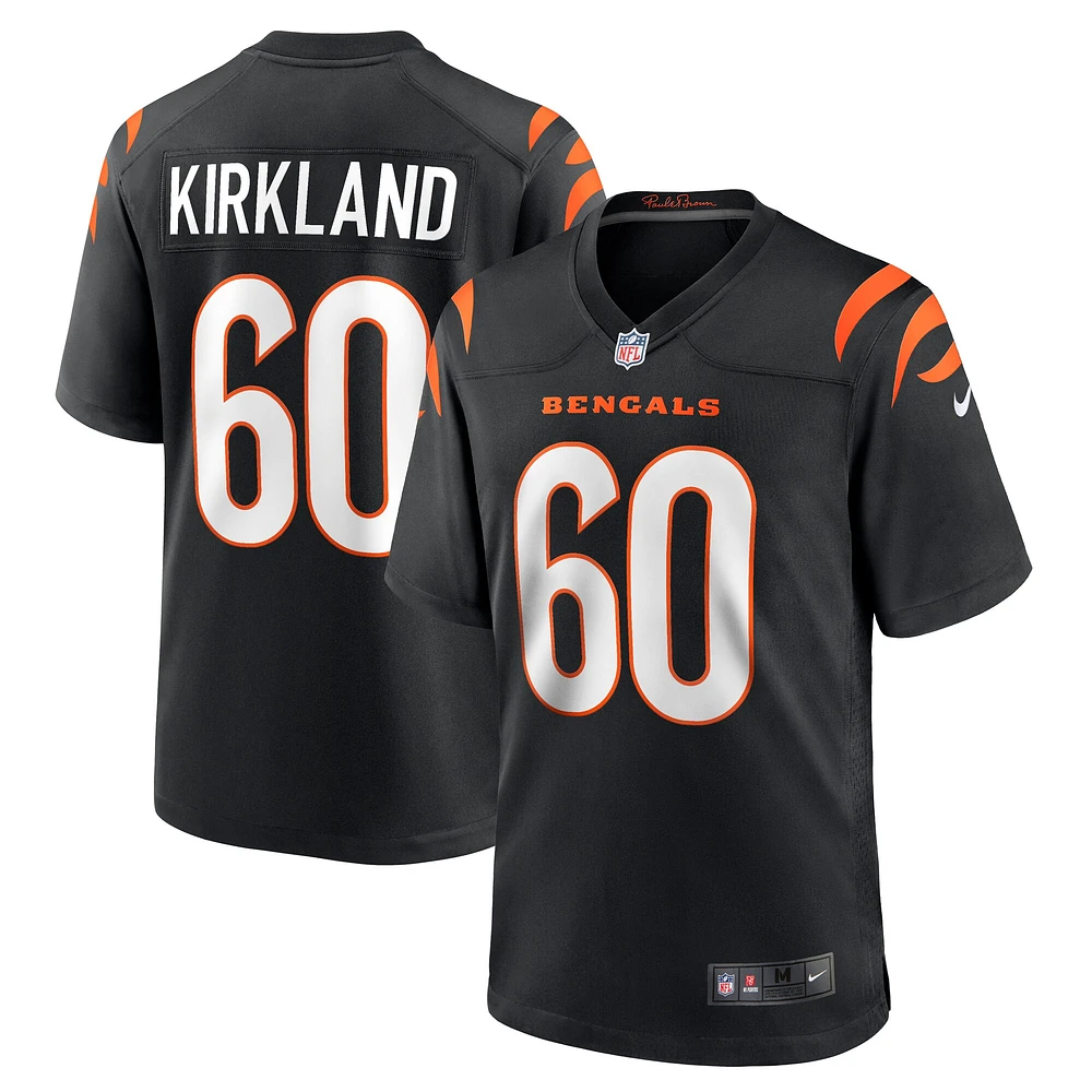 Maillot de match l'équipe Nike Jaxson Kirkland pour hommes, noir, Cincinnati Bengals