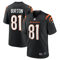 Men's Nike Jermaine Burton  Black Cincinnati Bengals Game Jersey