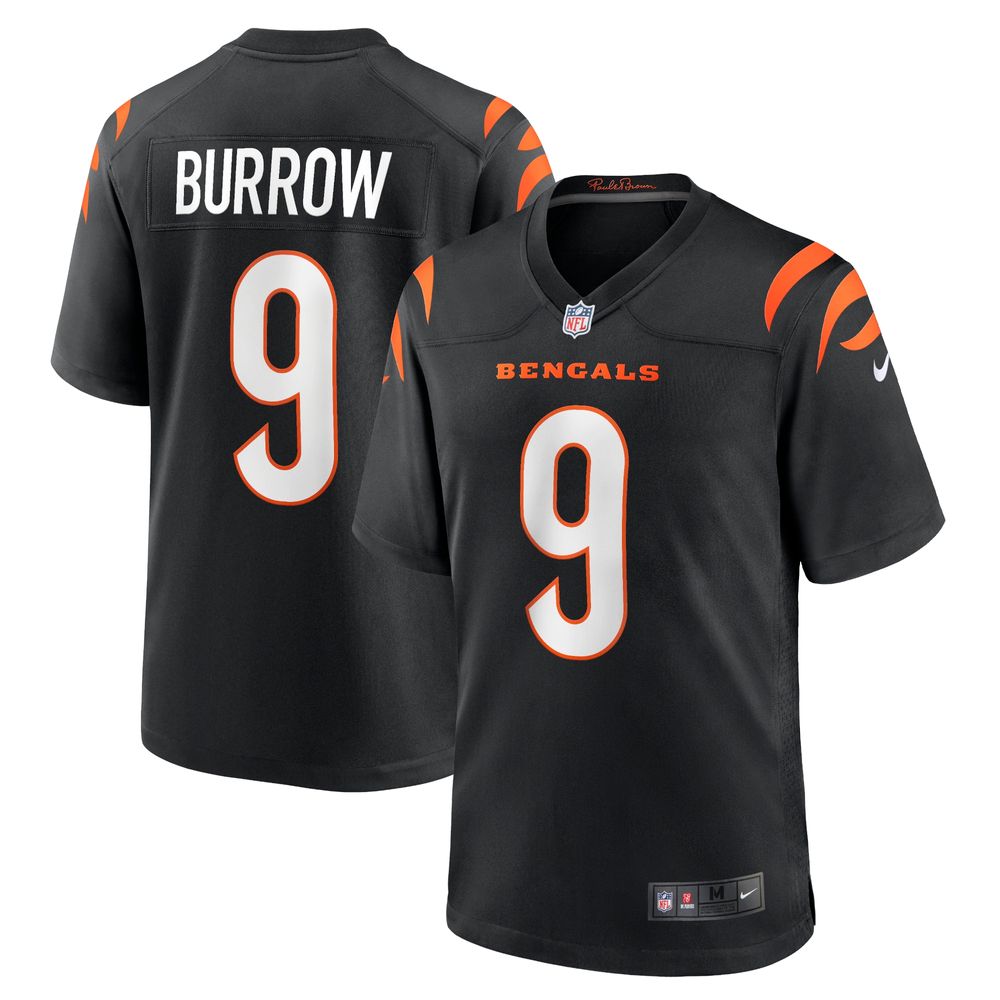 Men's Nike Joe Burrow Black Cincinnati Bengals Player Game Jersey