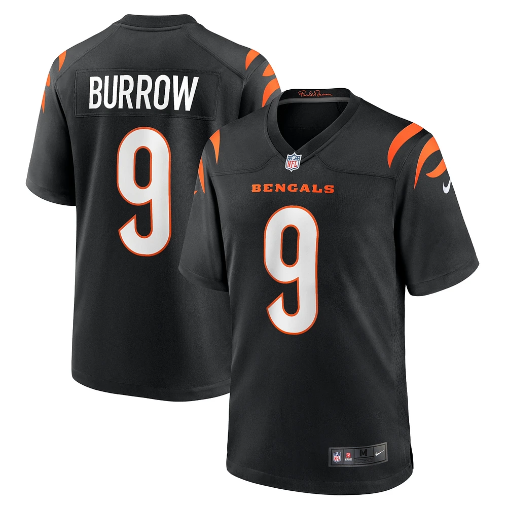 Maillot de match joueur Nike Joe Burrow pour hommes, noir, Cincinnati Bengals