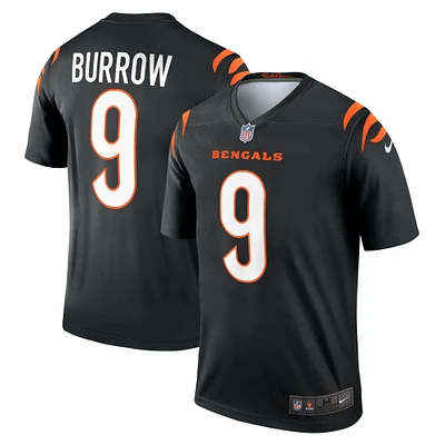 Maillot Nike Joe Burrow noir pour homme, légende de l'équipe des Bengals Cincinnati