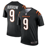 Maillot Nike Joe Burrow noir pour homme, légende de l'équipe des Bengals Cincinnati