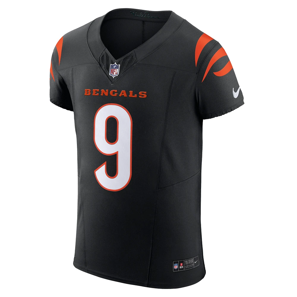 Nike Joe Burrow pour homme Noir Cincinnati Bengals Vapor F.U.S.E. Maillot Élite