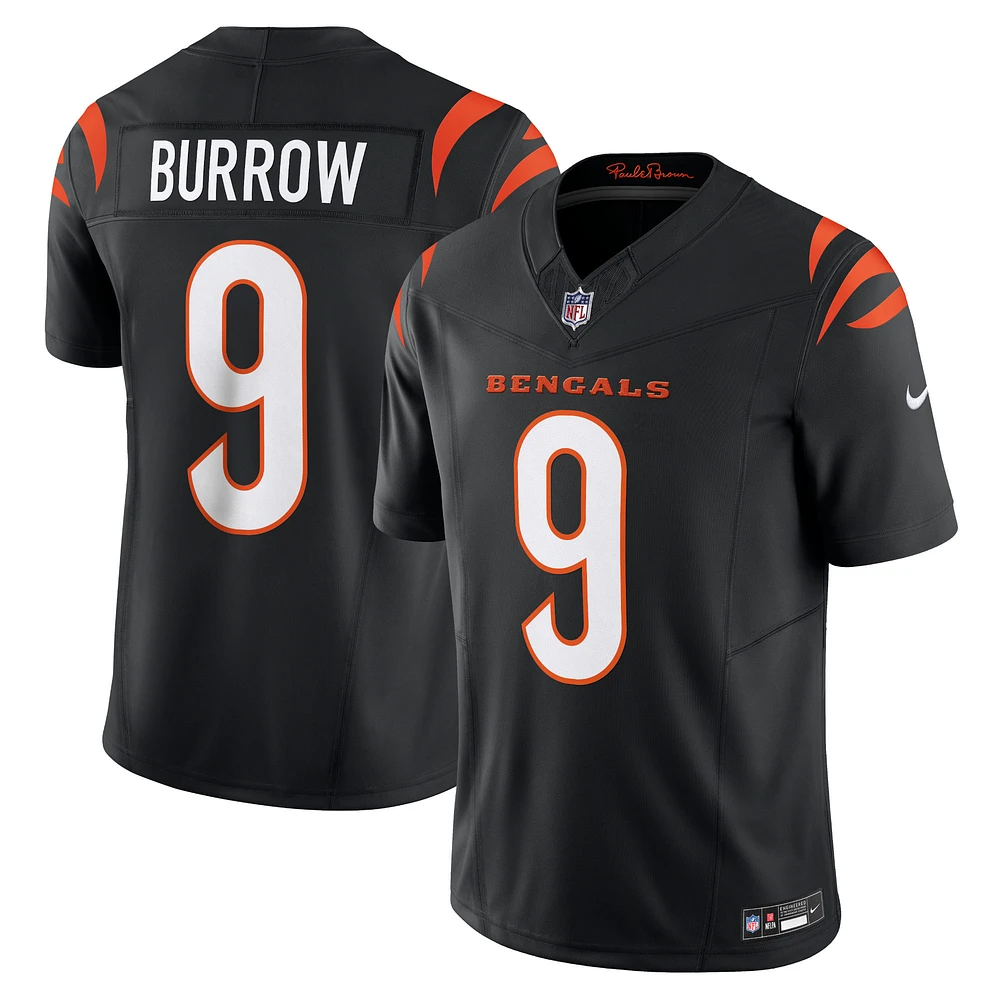 Maillot Nike Joe Burrow noir pour homme des Bengals de Cincinnati Vapor F.U.S.E. Limited