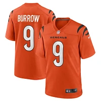 Maillot de match alternatif Nike Joe Burrow pour hommes, orange, Cincinnati Bengals