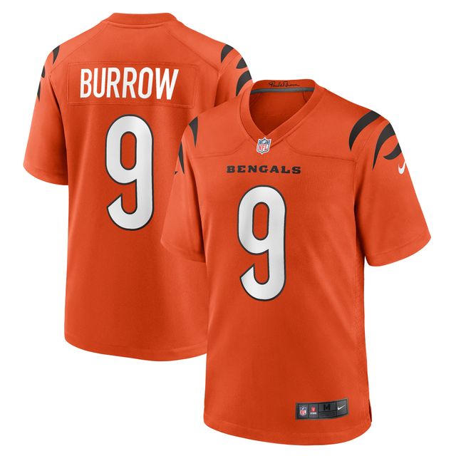 Maillot de match Nike Joe Burrow orange pour hommes des Bengals Cincinnati