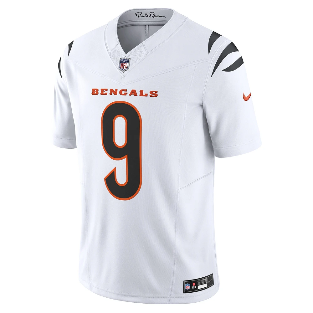 Nike Joe Burrow pour homme Blanc Cincinnati Bengals Vapor F.U.S.E. Maillot limité