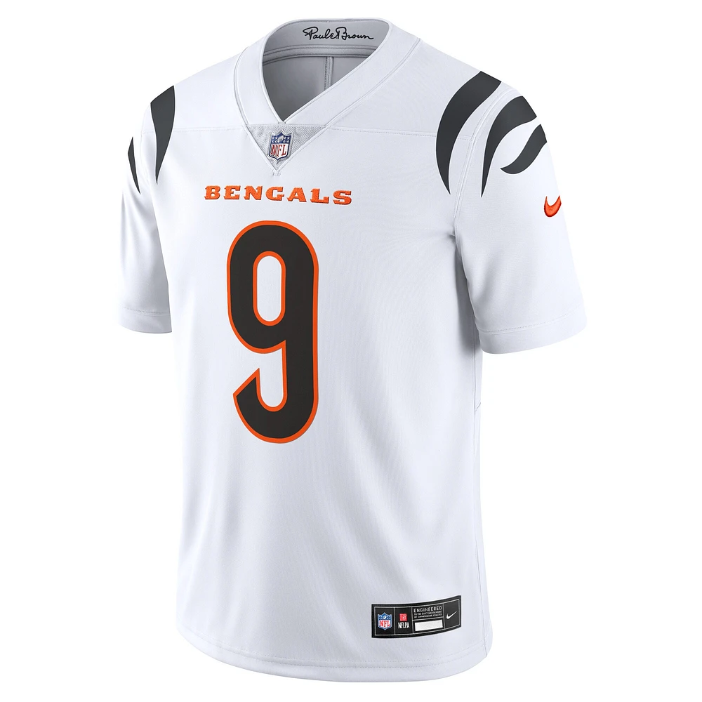 maillot Nike Joe Burrow pour hommes, blanc, Cincinnati Bengals Vapor Untouchable Limited,