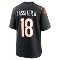 Men's Nike Kwamie Lassiter II Black Cincinnati Bengals Game Player Jersey