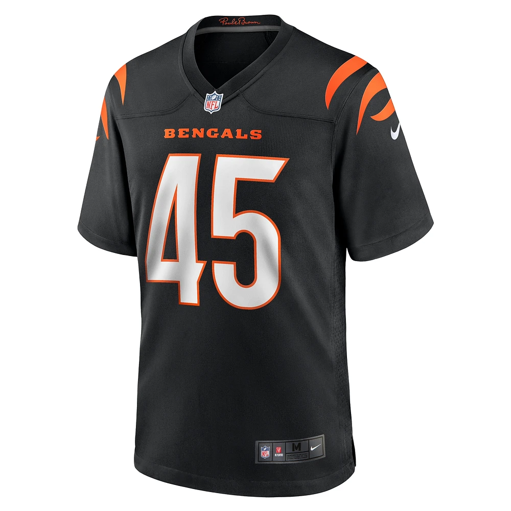 Maillot de match Nike Maema Njongmeta pour homme, noir, des Bengals Cincinnati