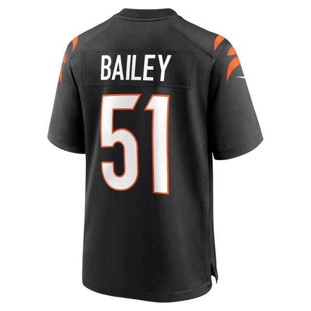 Maillot de match Nike Markus Bailey pour hommes, noir, Cincinnati Bengals