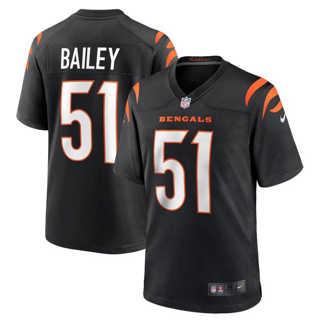 Maillot de match Nike Markus Bailey pour hommes, noir, Cincinnati Bengals