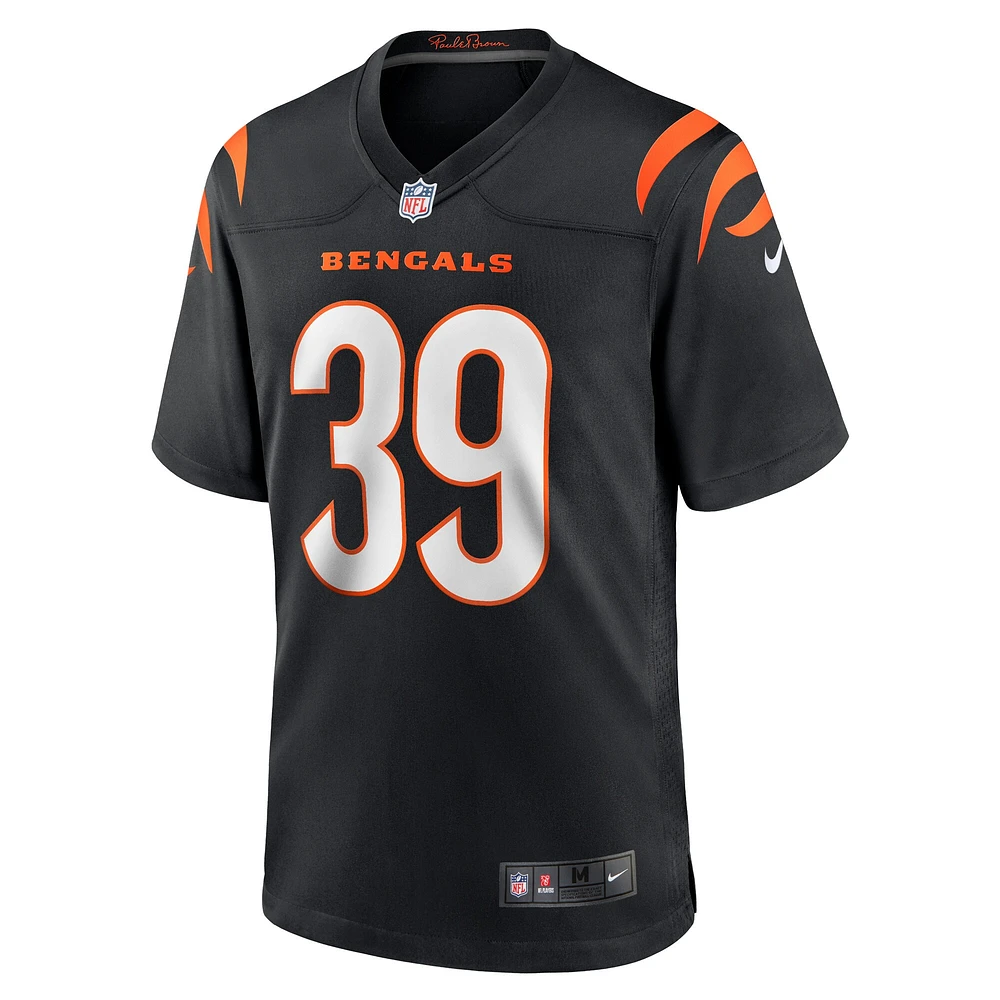 Men's Nike Marvell Tell III Black Cincinnati Bengals Game Player Jersey