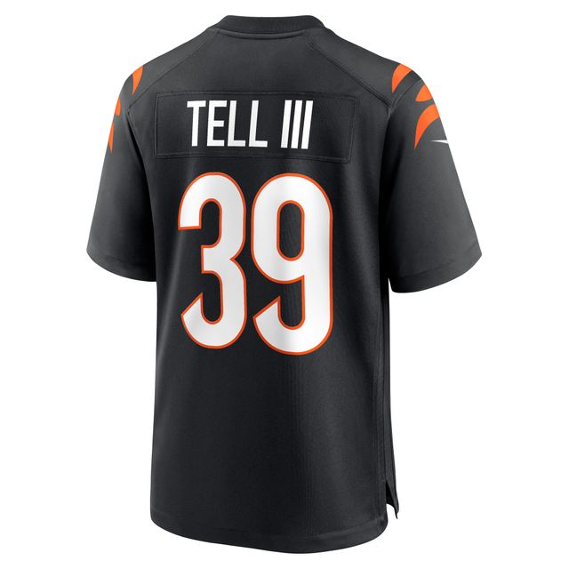 Maillot de joueur jeu Nike Marvell Tell III pour hommes, noir, Cincinnati Bengals