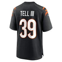 Men's Nike Marvell Tell III Black Cincinnati Bengals Game Player Jersey