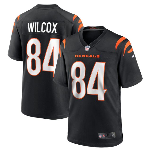 Maillot de match joueur des Bengals Cincinnati Nike Mitchell Wilcox noir pour homme