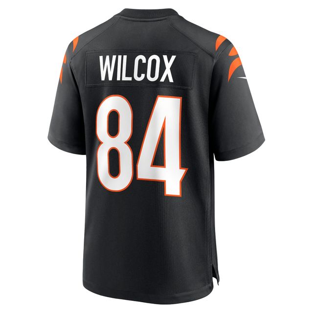 Maillot de match joueur des Bengals Cincinnati Nike Mitchell Wilcox noir pour homme