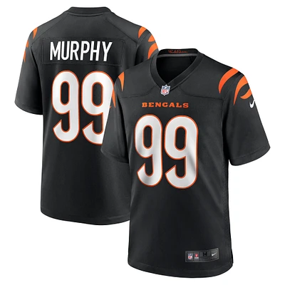 Maillot de match Nike Myles Murphy noir pour homme des Bengals Cincinnati