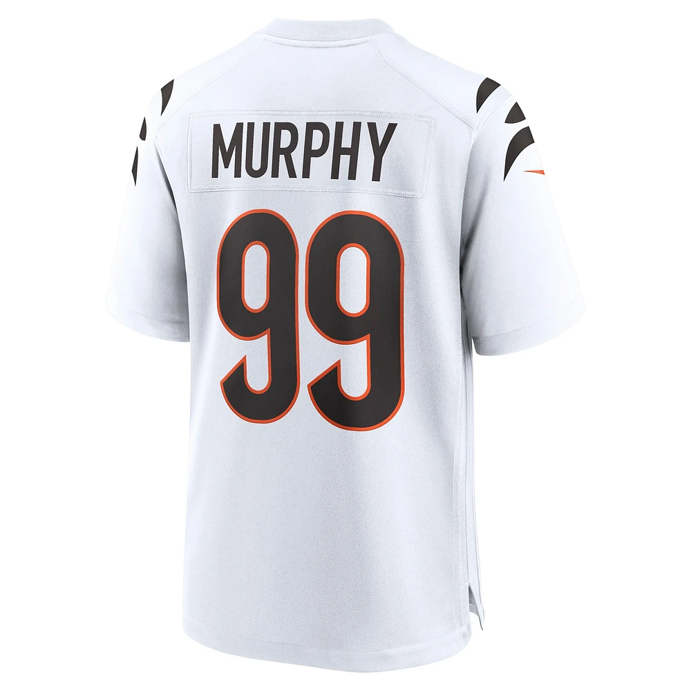 Maillot de match d'équipe des Cincinnati Bengals Nike Myles Murphy pour homme, blanc