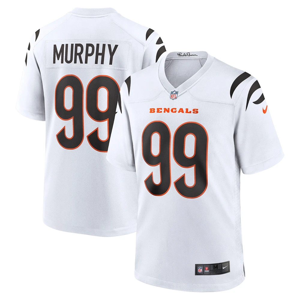 Maillot de match d'équipe des Cincinnati Bengals Nike Myles Murphy pour homme, blanc