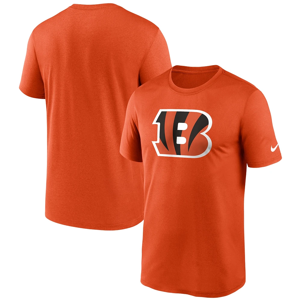 T-shirt de performance avec logo Légende des Bengals Cincinnati Nike orange pour homme