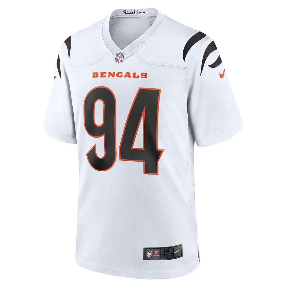 Maillot de match Cincinnati Bengals Nike Sam Hubbard pour homme blanc