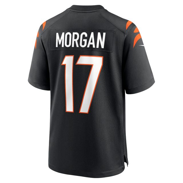 Maillot de match joueur Nike Stanley Morgan noir des Bengals Cincinnati pour hommes