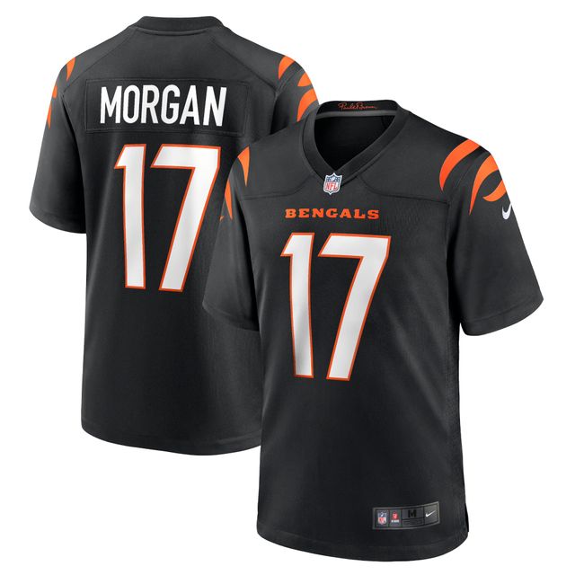 Maillot de match joueur Nike Stanley Morgan noir des Bengals Cincinnati pour hommes