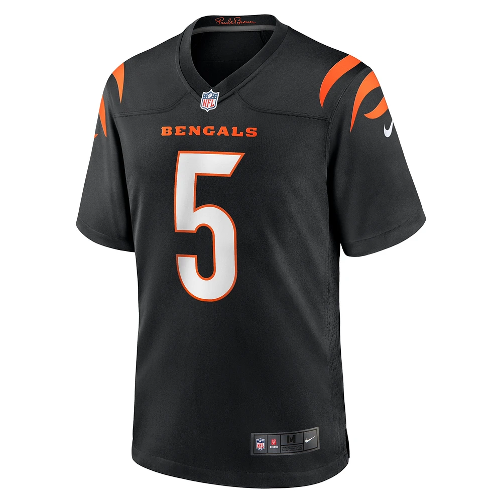 Maillot Nike Tee Higgins pour homme, noir, joueur de match des Bengals Cincinnati