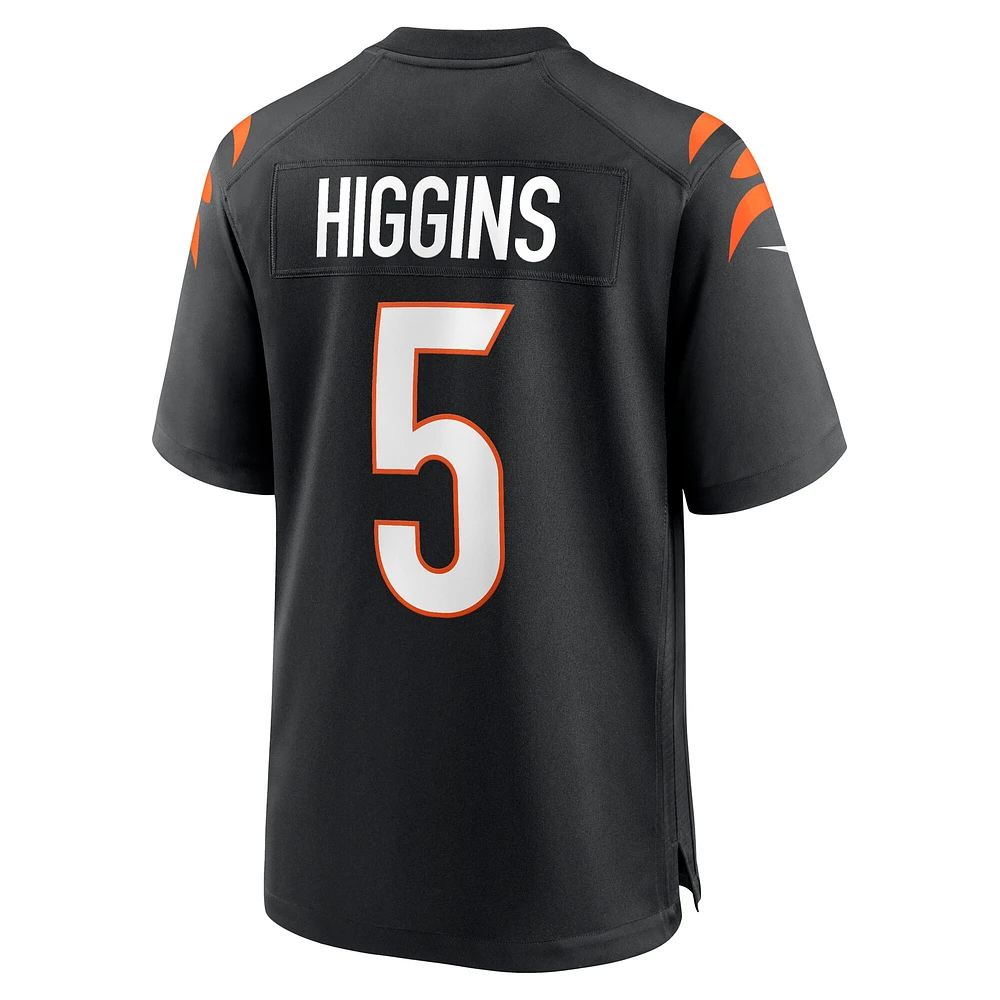 Maillot Nike Tee Higgins pour homme, noir, joueur de match des Bengals Cincinnati