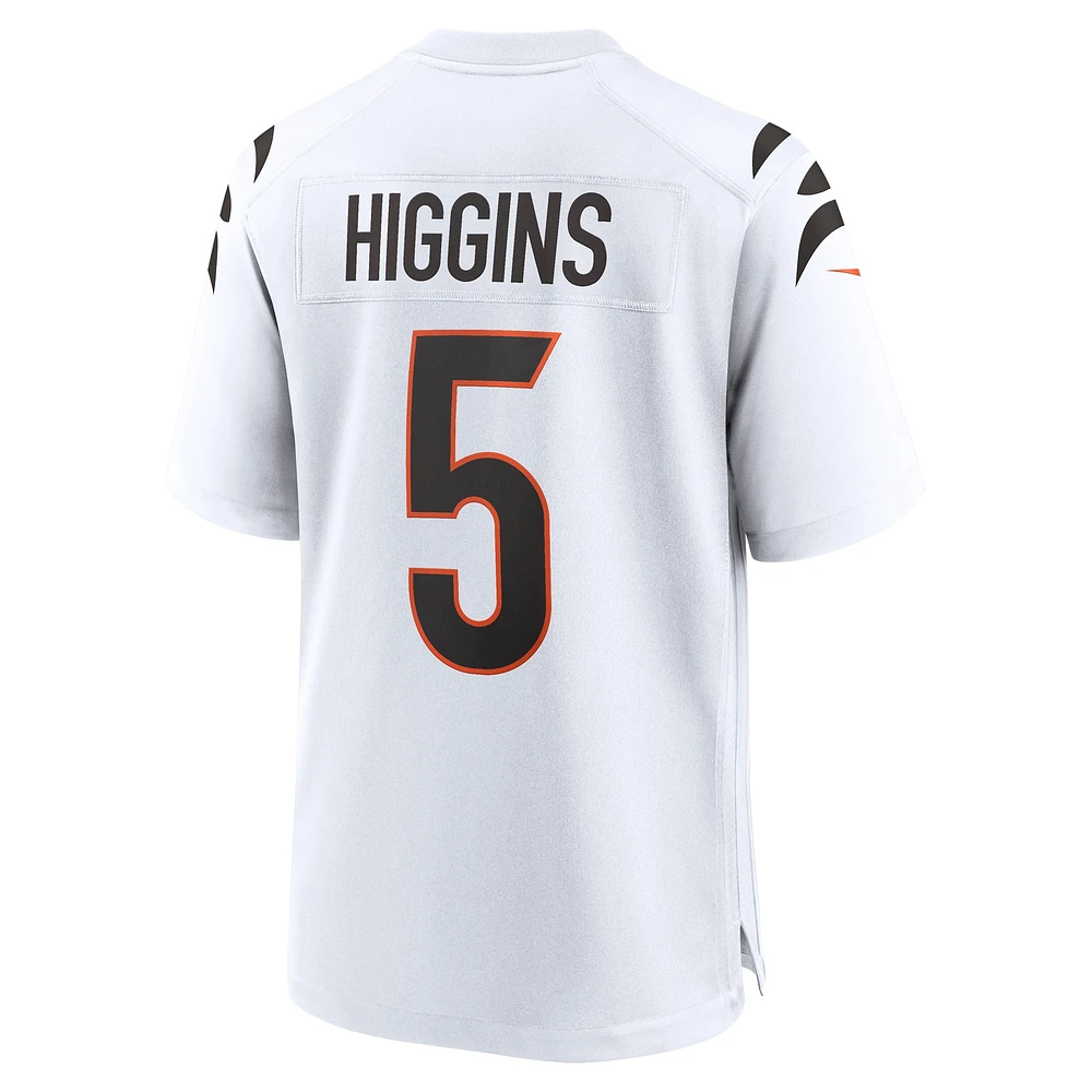 Maillot de match Nike Tee Higgins blanc pour hommes des Bengals Cincinnati