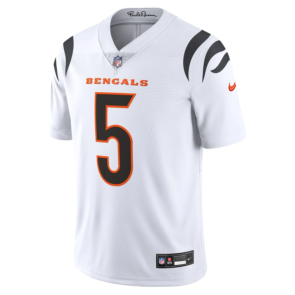 Maillot Nike Tee Higgins blanc Cincinnati Bengals Vapor Untouchable Limited pour homme