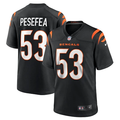 Men's Nike TJ Pesefea  Black Cincinnati Bengals Team Game Jersey