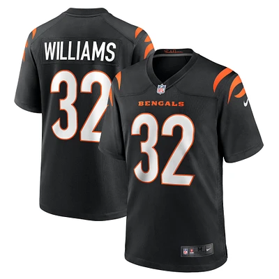 Maillot de match des Bengals Cincinnati Nike Trayveon Williams pour homme Noir