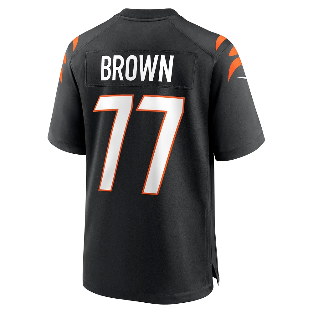 Maillot de match l'équipe Nike Trenton pour hommes, marron et noir, des Bengals Cincinnati